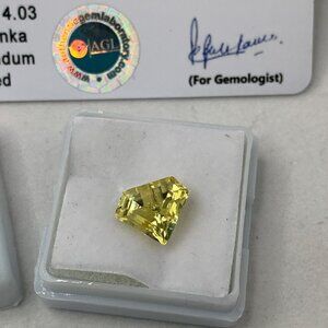 Certified Fancy Cut Lemon Sapphire